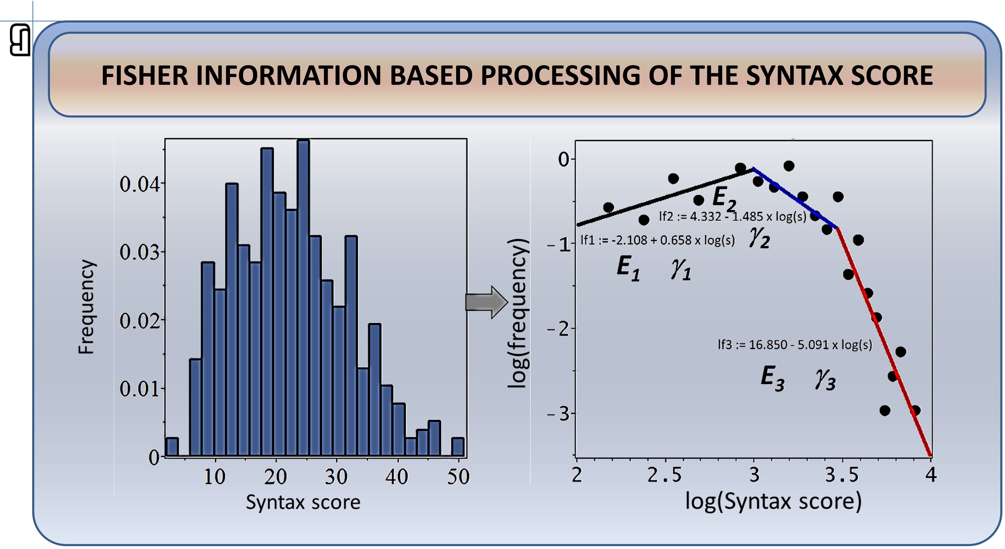 Power-law relationship between Syntax score and its probability density